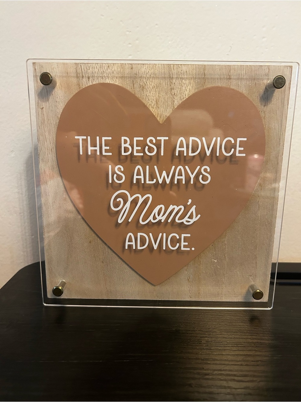 Hallmark Mom Wall Art Sign 8x8 “The Best Advice Is Always Mom’s Advice”